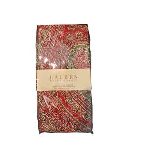 Ralph Lauren nwt new napkins set of 4 Fenton red paisley